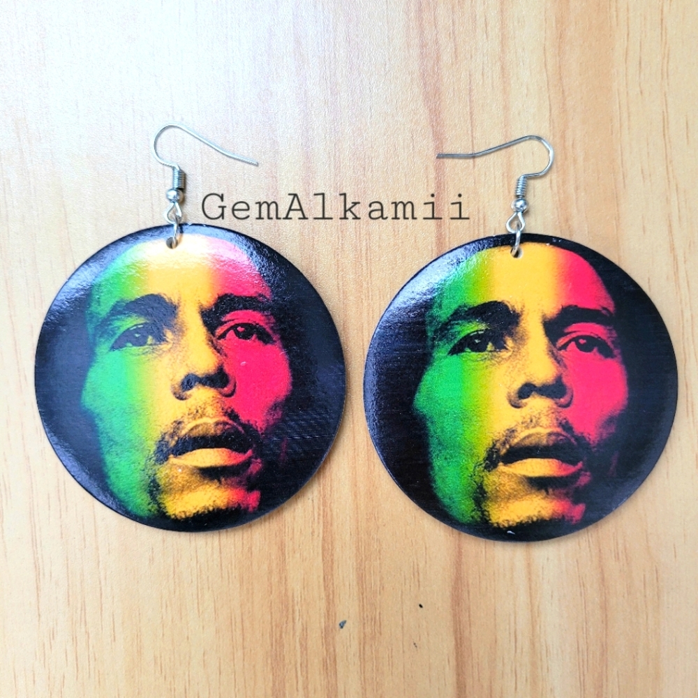 Multicolor Bob Marley Earrings